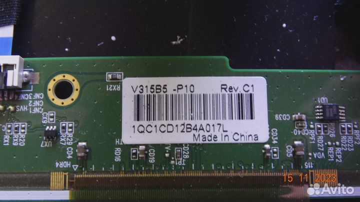 V315B5-P10 REV.C1. Стоит не родная подсветка