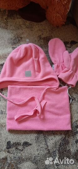 Комплект шапка, шарф, варежки