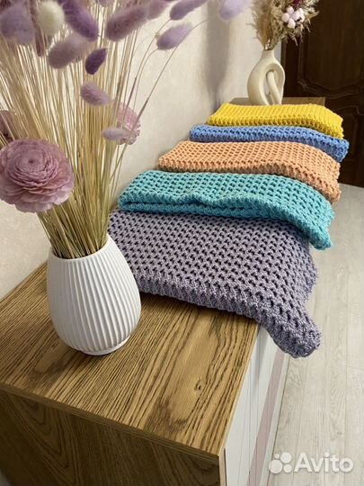 Плед детский вязаный ручная работа