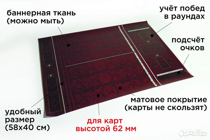 Игровое поле для настольной игры Гвинт малое