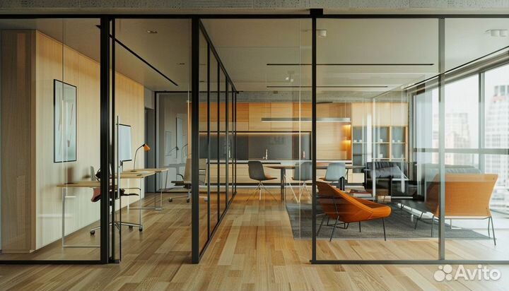 Перегородка из стекла