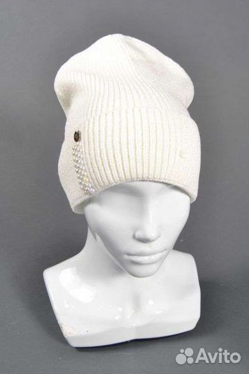 Шапка женская вязаная демисезонная
