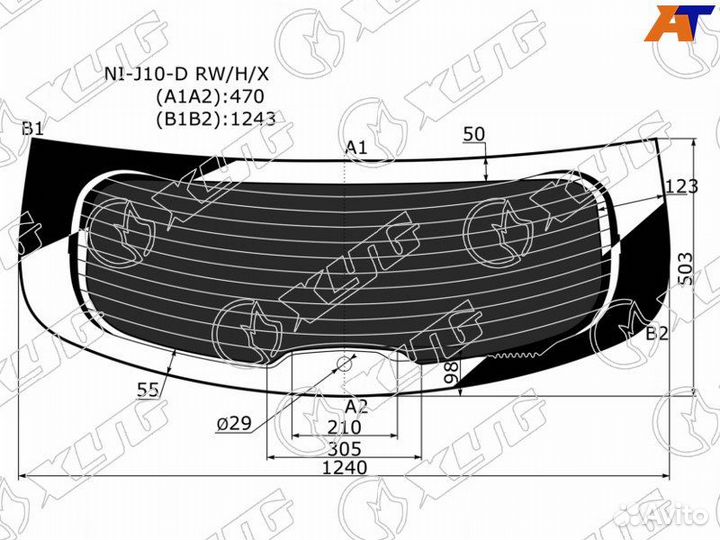 Стекло заднее Nissan Qashqai j10