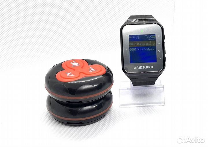 Кнопка вызова официанта с часами для кафе, баров