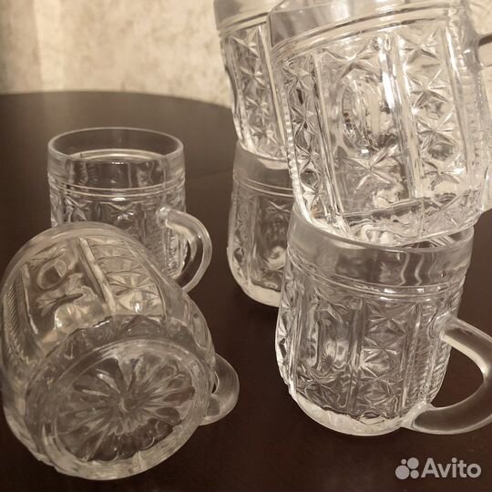 Хрустальные кружки СССР 6 штук