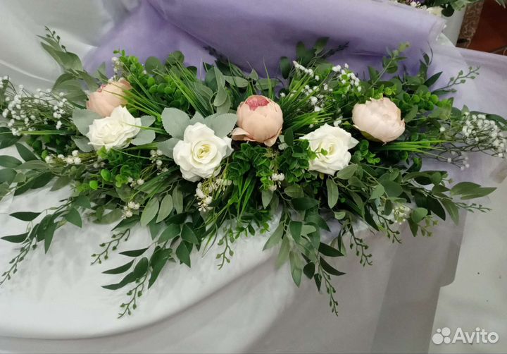 Украшение на свадебный стол, свадебный декор