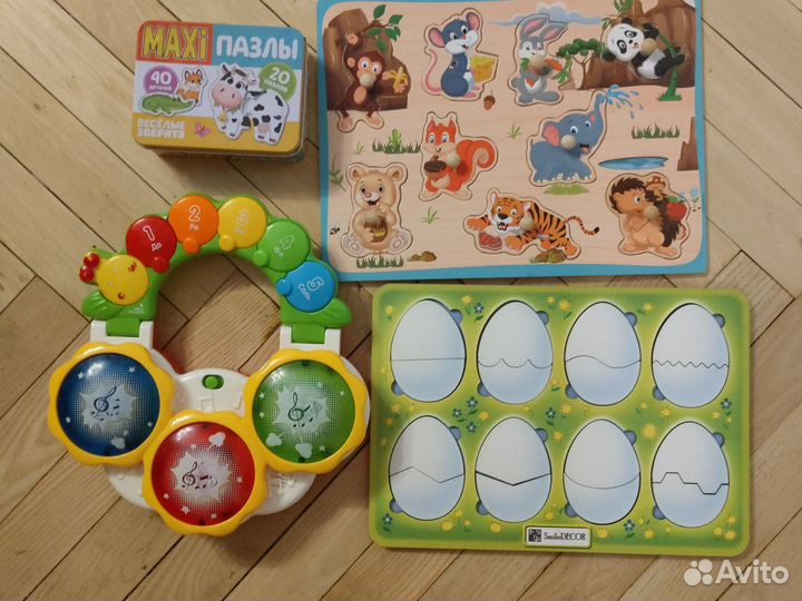 Развивающие игрушки 1-3 пазлы вкладыши Монтессори