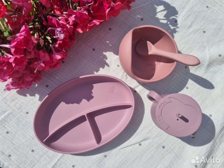 Набор детской силиконовой посуды