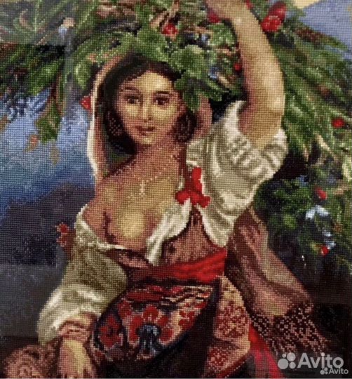 Картина Итальянка с цветами