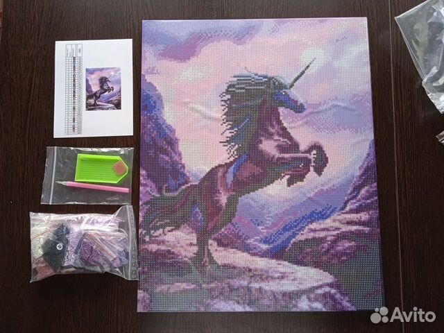 Картина стразами алмазная вышивка мозаика Единорог