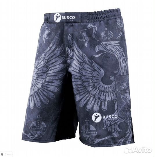 Шорты мма Rusco Sport Black Herb (XXL)