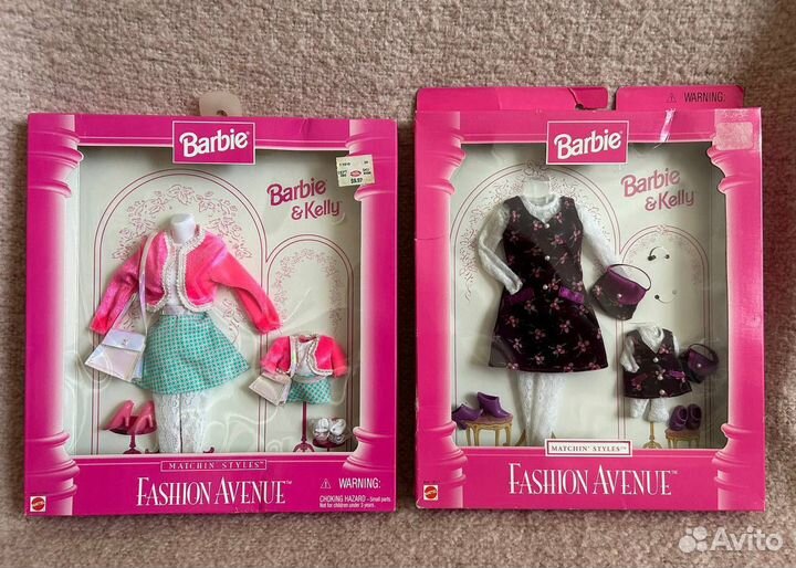 Barbie & Kelly Fashion наборы одежды Барби и Келли