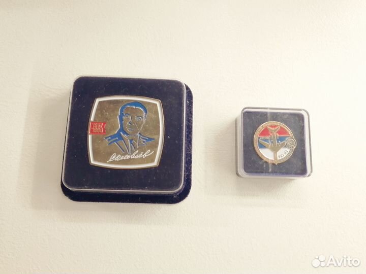 Сувенирный значок и монета