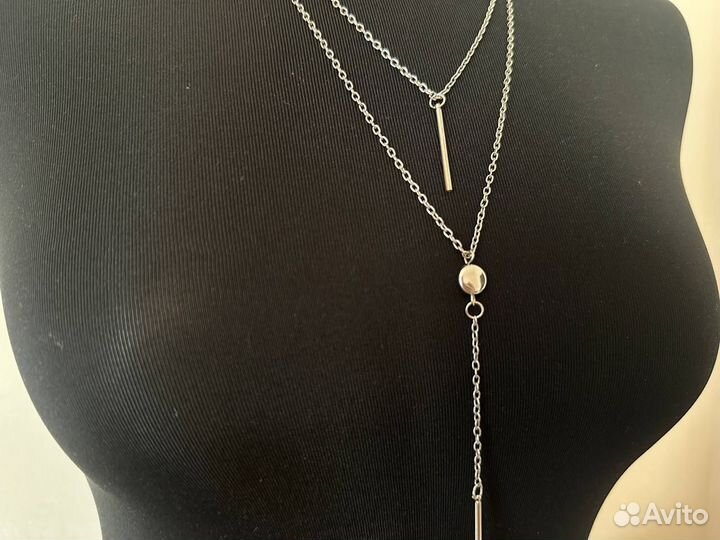 Ожерелье-колье женское цепочка на шею бижутерия