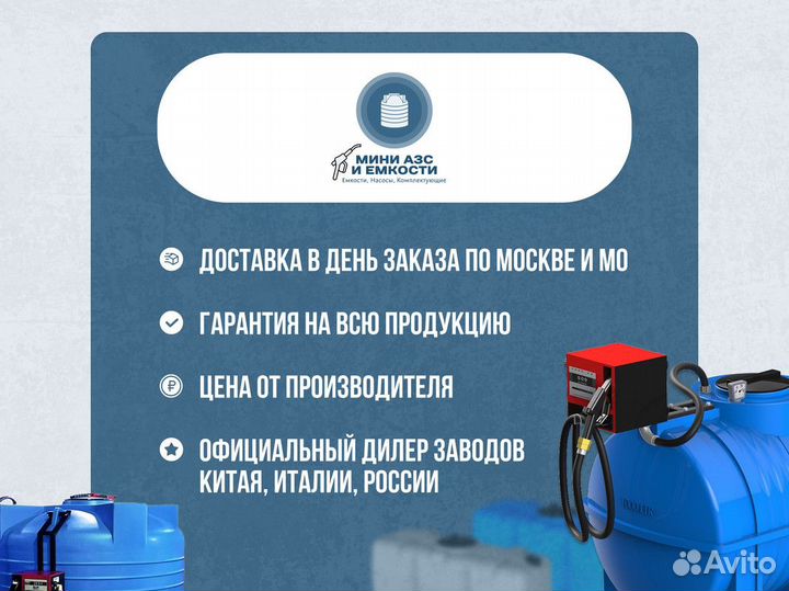 Пластиковый бак, емкость для воды/Продажа от 2 куб