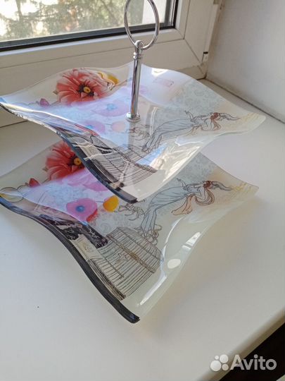 Блюдо два яруса новое