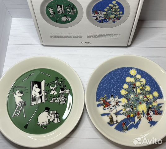 Набор тарелок Moomin "Рисование и Рождество"