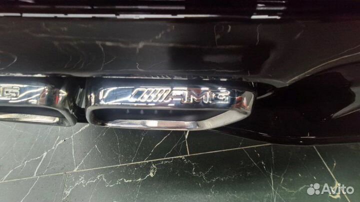 Насадки на выхлоп в стиле 63 AMG дизайн 2019+ хром