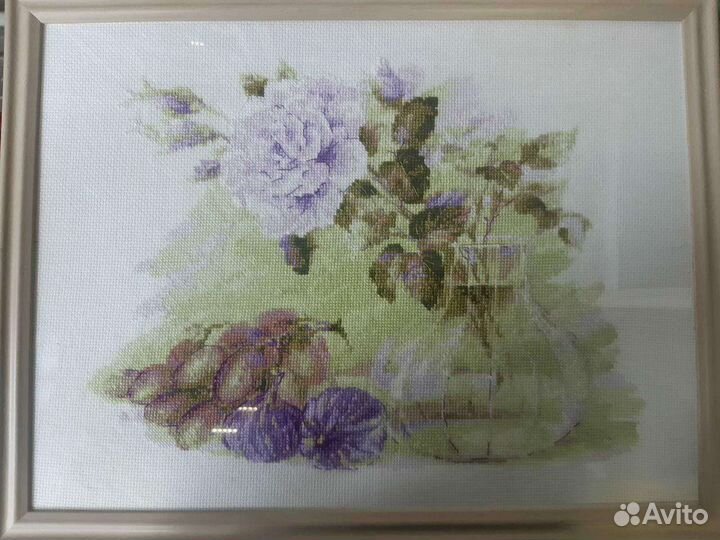 Вышивка крестом картина в рамке