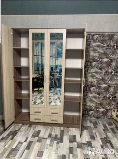 Шкаф Квадро Шимо темный/Шимо светлый