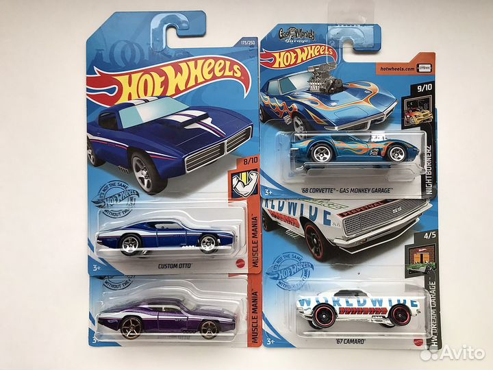 Hot Wheels 68 Corvette gas monkey & 67 Camaro
