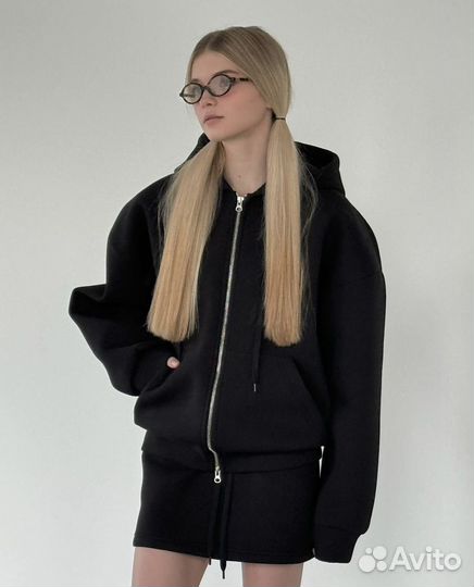 Худи с стиле Mui Mui, onesize, черная