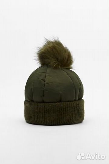 Стеганая шапка-бини женская