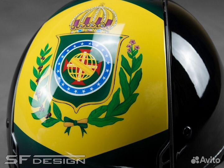 Шлем Yellow Sun Green Brazil