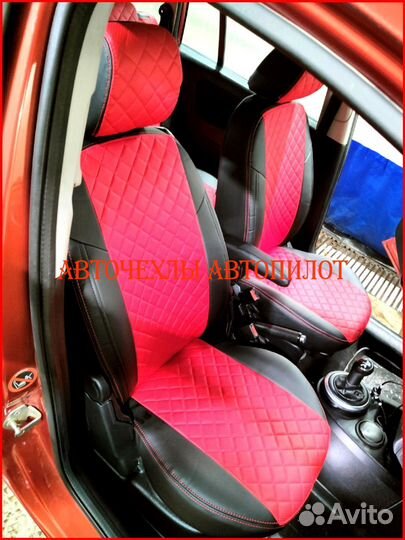 Чехлы Автопилот Ford Fusion из экокожи Ромб