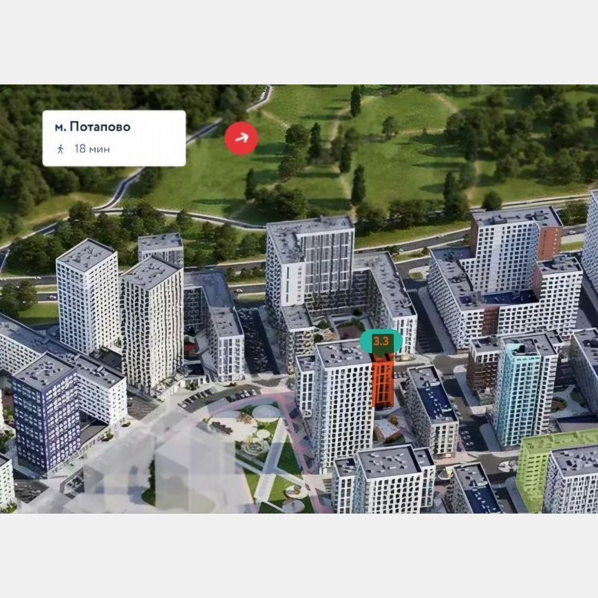 3-к. квартира, 53,3 м², 7/9 эт.