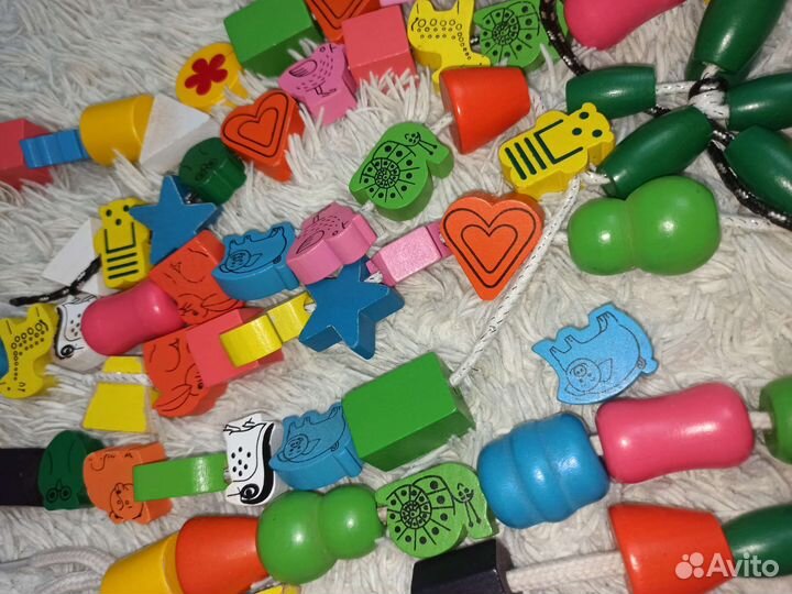 Деревянная шнуровка детская