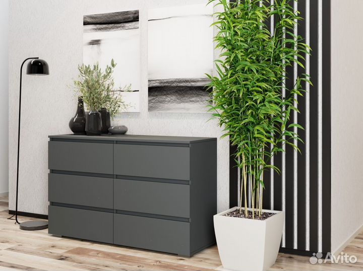 Комод Idea новый в цвете графит