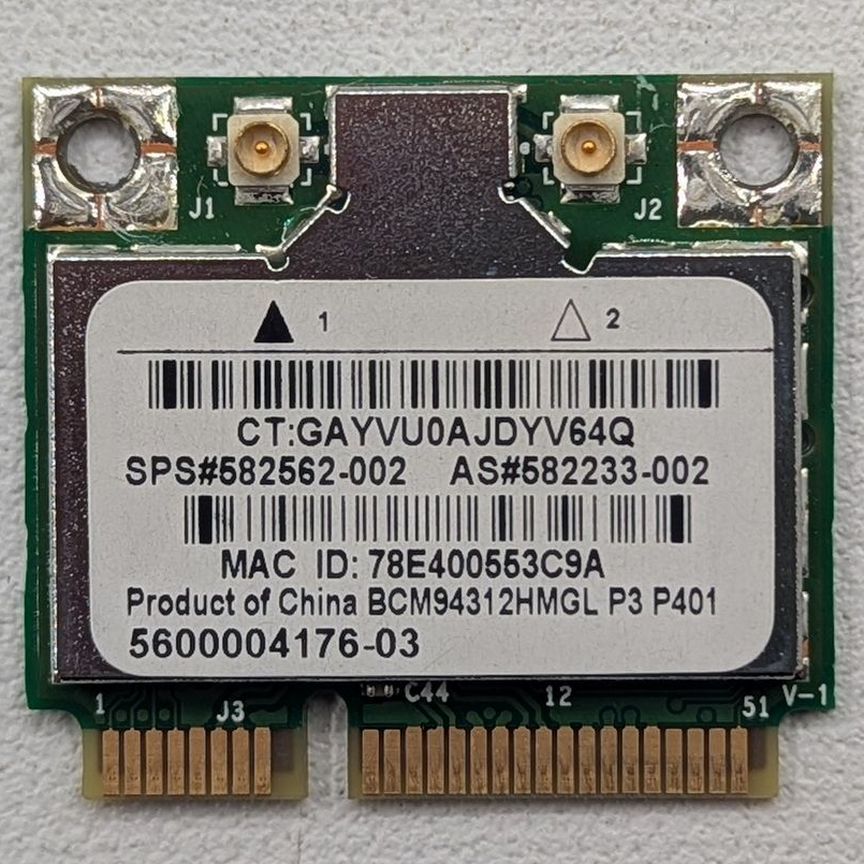 [582562-002] Wi-Fi Модуль 582562-002, 582233-002, Bcm94312hmg