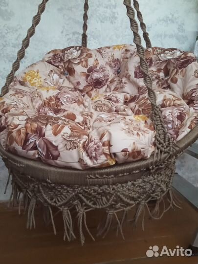 Подвесное кресло макраме