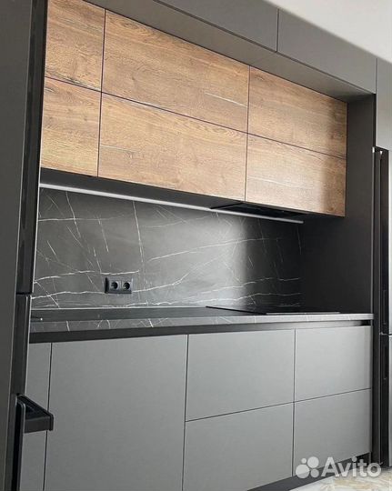 Кухня графит угловая под заказ. Любые размеры