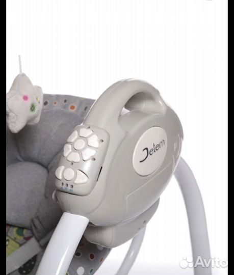 Детские электрокачели Jetem Flappy 2в1 серый