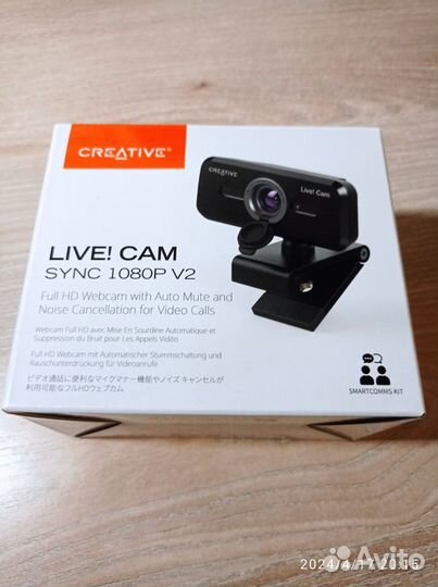 Web-камера Creative Live Cam sync 1080P V2, черный