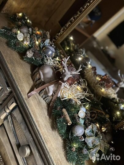 Новогодний декор подсвечник