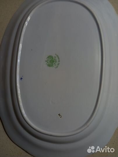 Большое фарфоровое блюдо. Кузнецовский фарфор