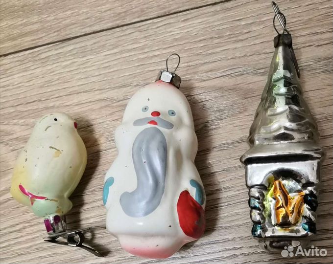 Елочные игрушки :дед мороз, цыпленок, белка В дом