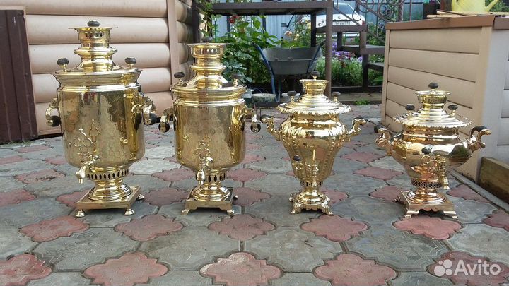 Самовары на дровах, старые