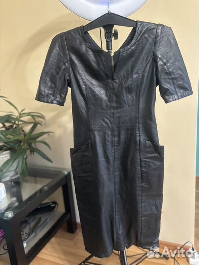 Платье из натуральной кожи