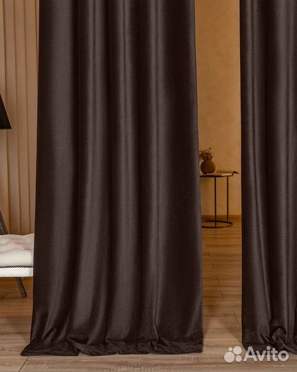 Шторы бархат богема шоколад новые пошив
