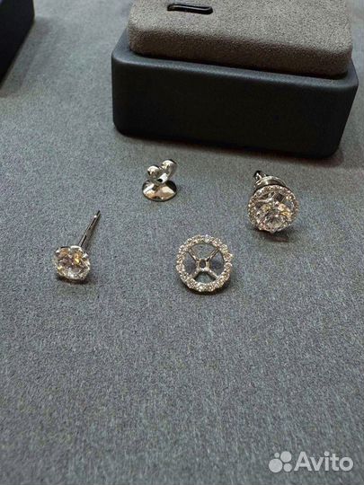 Пусеты-трансформеры с бриллиантами 2.5 карат