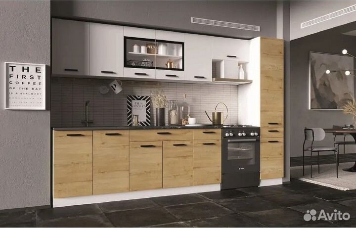 Кухонный гарнитур Брауни три метра