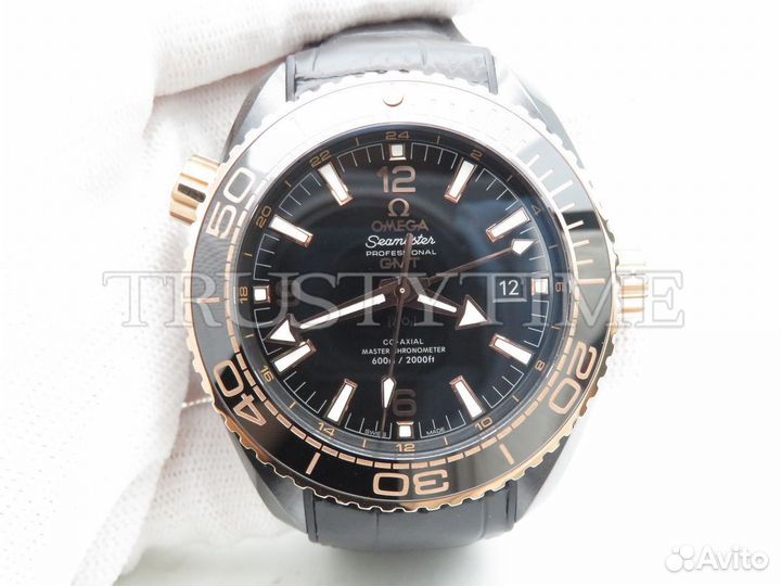 Часы Omega Seamaster Planet Ocean 600m CoAxial Master Chronometer GMT Deep Black 45,5mm 215.63.46.22