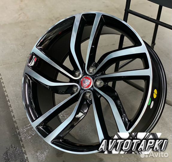 Диски Ягуар r20 5-108 черные с полировкой