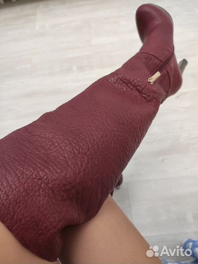 Демисезонные сапоги. новые натур.кожа
