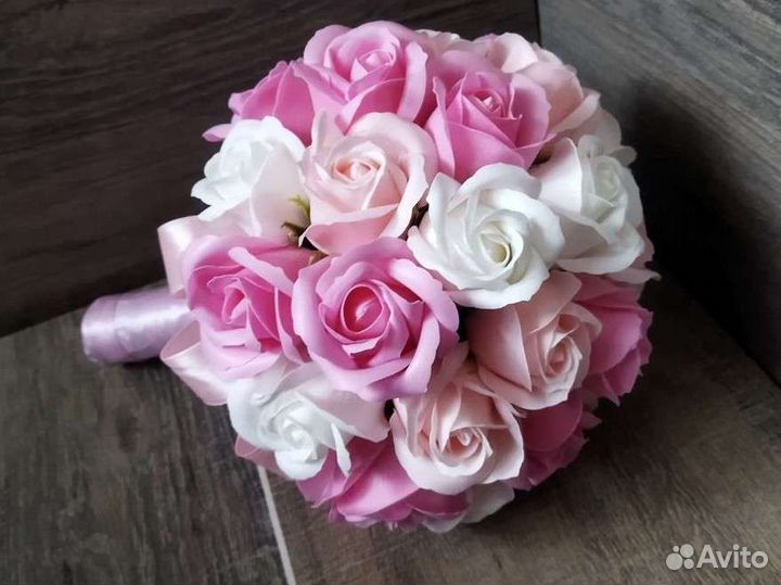 Букет невесты Свадебный дублер из мыла розы