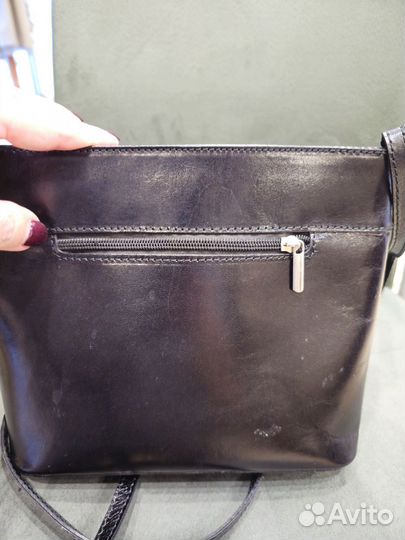 Сумка женская натуральная кожа бу через плечо